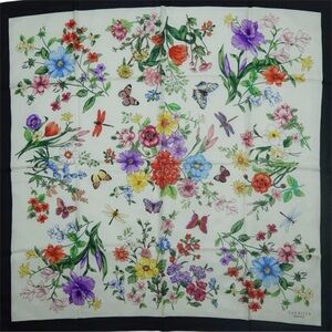 Talbots sophisticated versatile Colorful floral smooth Silk scarf Accessory